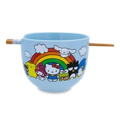 Sanrio - Hello Kitty and Friends Rainbow 20oz Ramen Bowl w/ Chopsticks